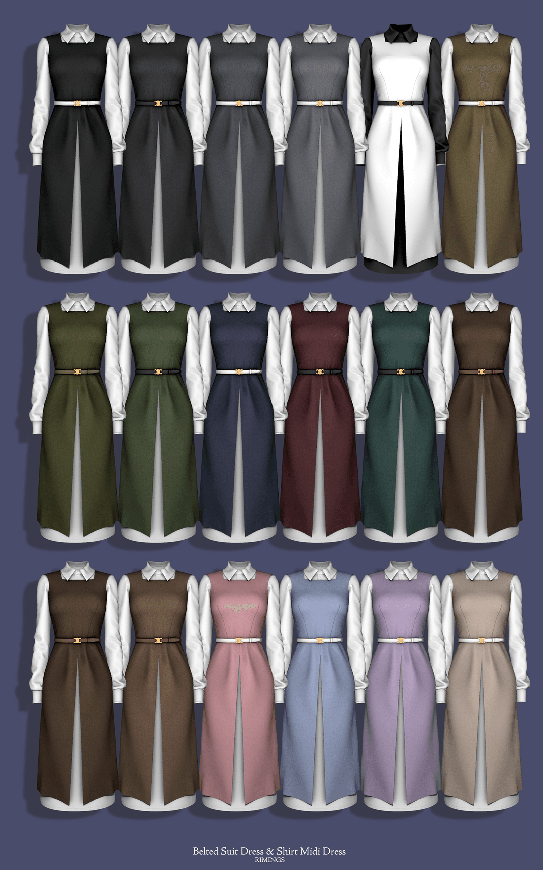 Галерея мода Платье Belted Suit Dress #1